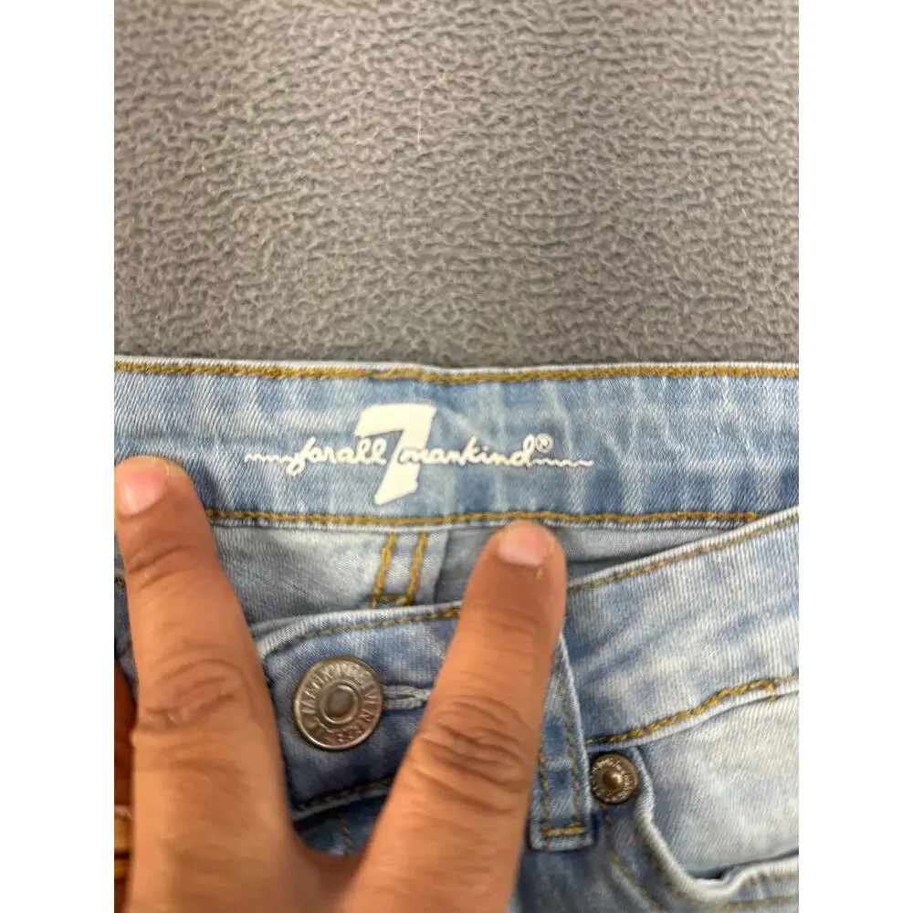 7 For‎ All Mankind Denim Bermuda Shorts Size 7 Medium Wash